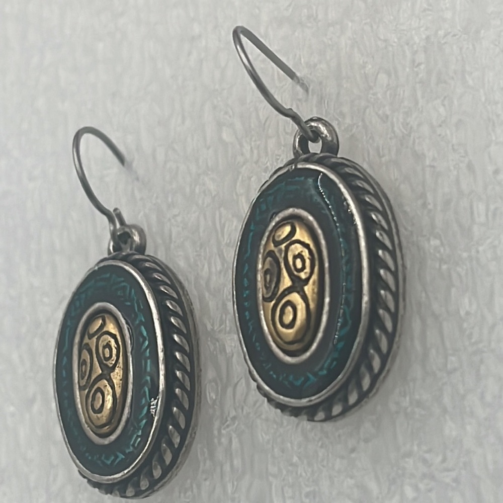 Vintage Chico’s Dangle/Drop Antiqued Silver Tone Earrings